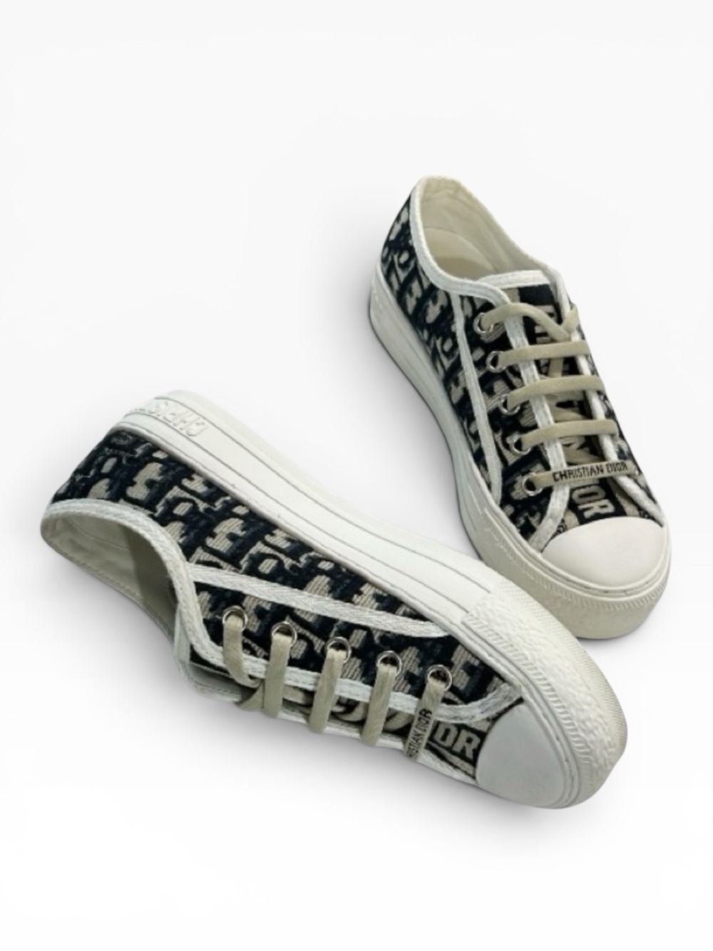 Walk'n'Dior Sneaker Deep Blue Dior Oblique Embroidered Cotton 37 - Picture 5 of 14